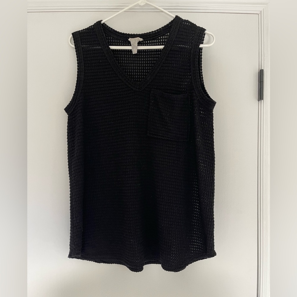 Bibi Waffle knit tank top